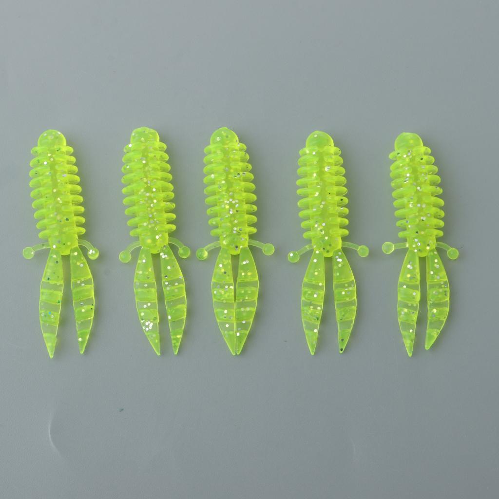 5 Pieces Bionic Soft Bubble Shrimp Artificial Fishing Baits Set