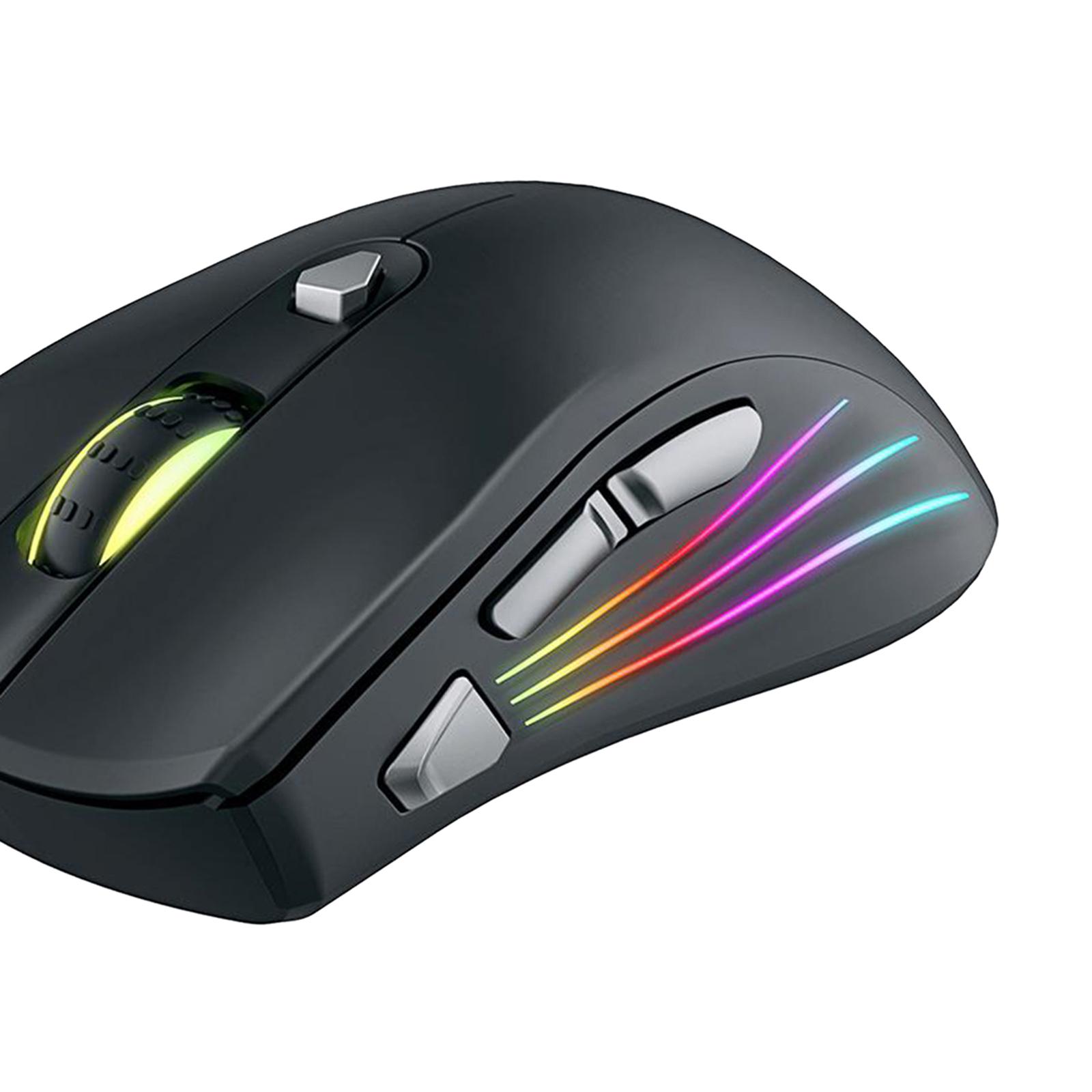 RGB Gaming Mouse Wired, USB Computer Gaming Mice with RGB Lighting/5 DPI Levels/7 Buttons, RGB Gamer Desktop Laptop PC Gaming Mouse for Windows