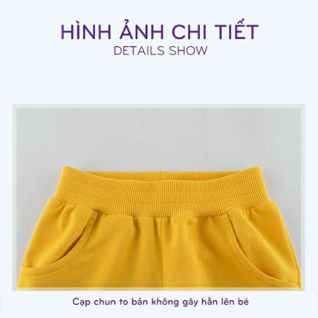 Quần short bé trai quần thun cho bé chất quần cotton họa tiết nghộ nghĩnh