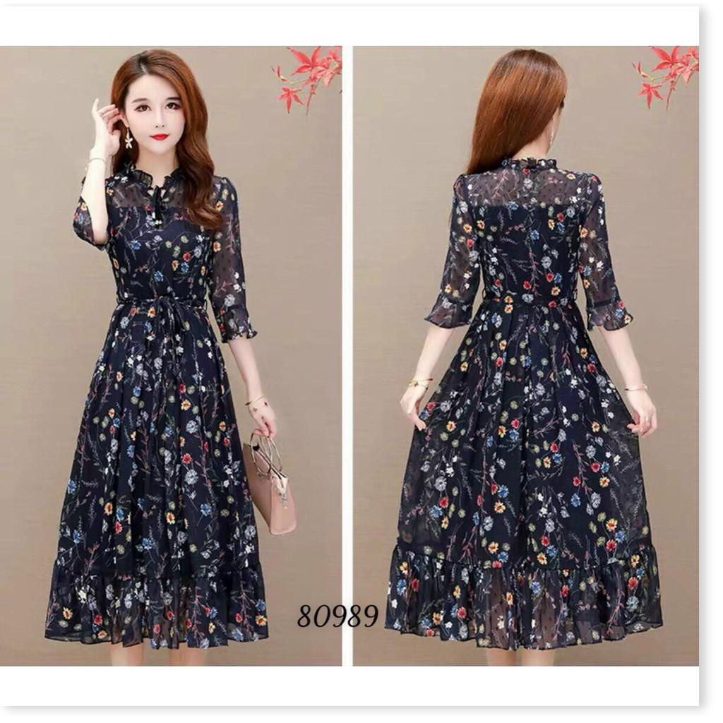 ĐẦM LỤA HOA NỮ CỰC HOT SANG TRỌNG CHO CÁC NÀNG