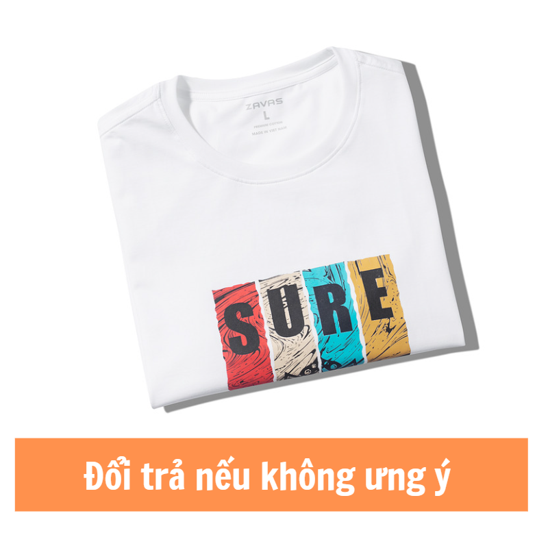 Hình ảnh Áo thun nam ZAVAS, cổ tròn ngắn tay chất vải cotton 4 chiều cao cấp dày mịn may móc xích đẹp , áo phông tiêu chuẩn thoáng mát thấm hút mồ hôi không gây nóng nực, co giãn tốt - Z20