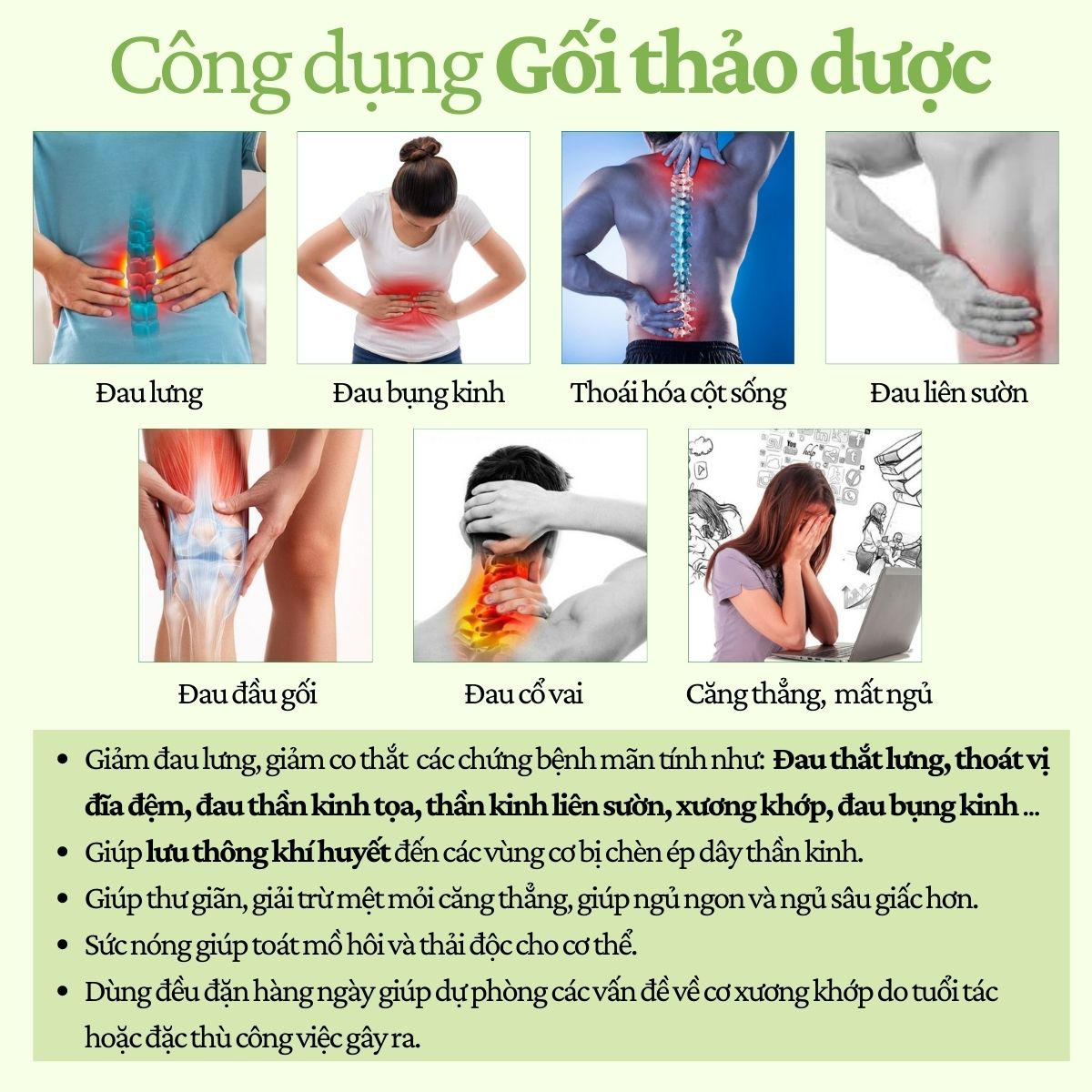 Gối chườm thảo dược đa năng A làm nóng bằng lò vi sóng nặng 2kg