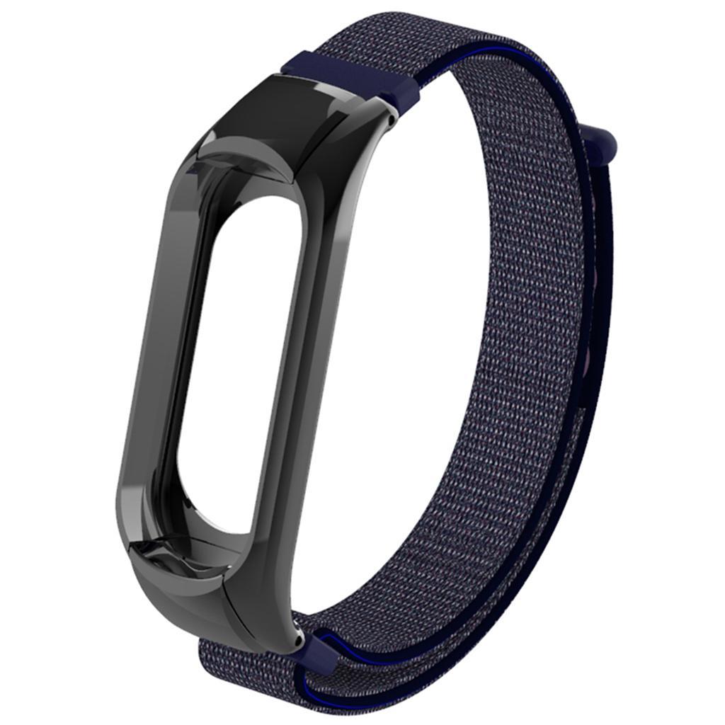 2-4pack Replacement Nylon Watch Strap Watch Band for Xiaomi Mi Band 3 blue