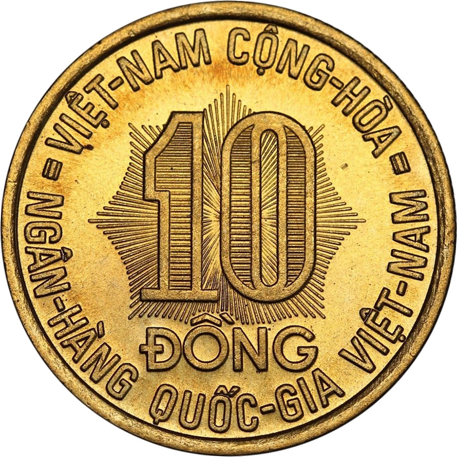 Xu 10 Đồng năm 1974