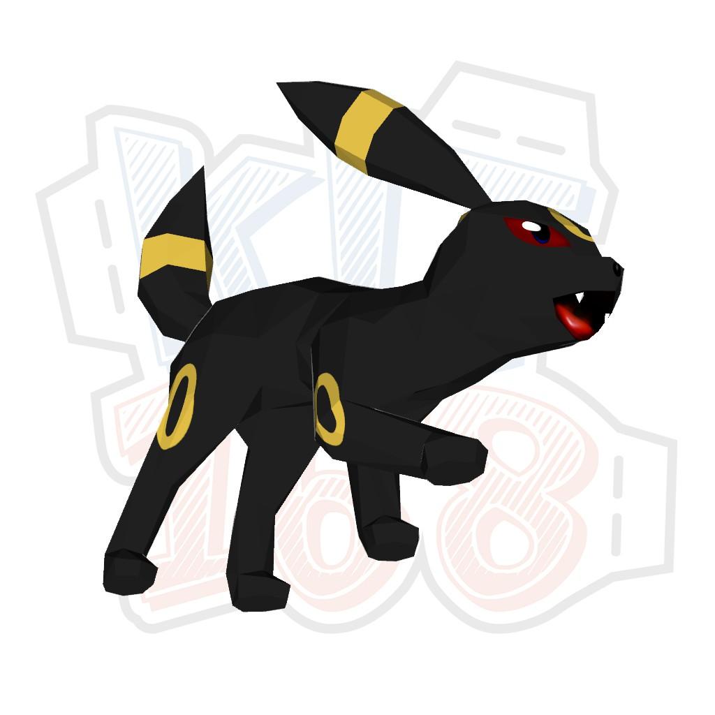 Mô hình giấy Anime Game Pokemon Umbreon Attack