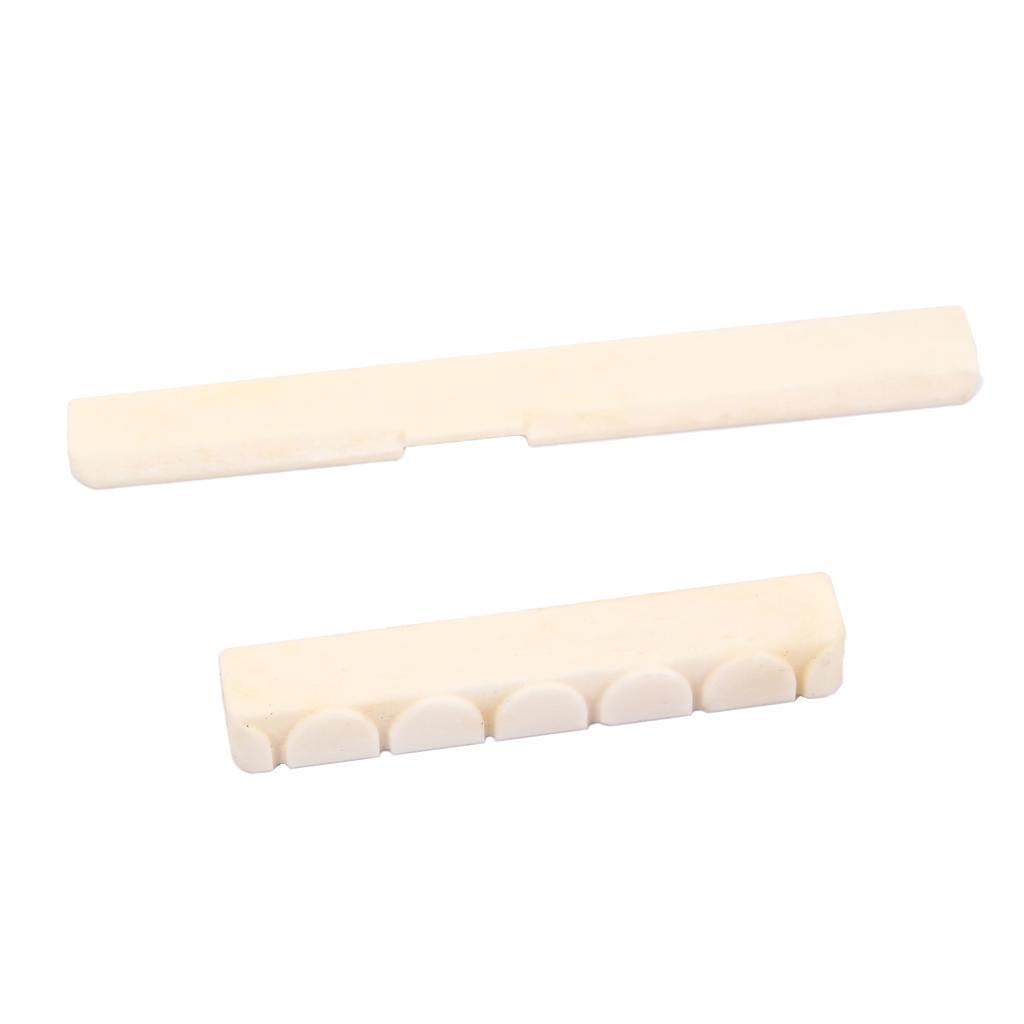 2-7pack Bone Bridge Saddle&Nut for Classical Guitar Parts Accessories