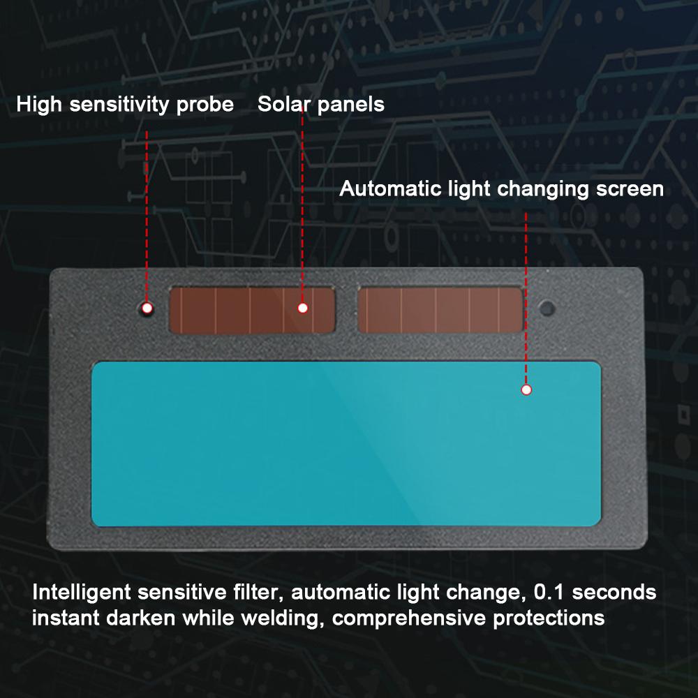 PC Welding Masks Automatic Variable Light Adjustment Large View True Color Auto Darkening Welding Facemask for Arc Welding Grinding Cutting