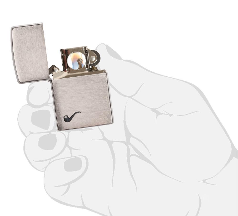 Bật Lửa Zippo Pipe Brushed Chrome 200PL