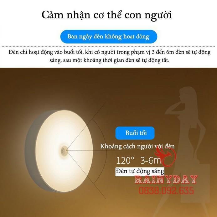 Đèn led cảm ứng tích điện sạc pin tiện lợi, đèn ngủ cảm biến chuyển động thông minh giá rẻ