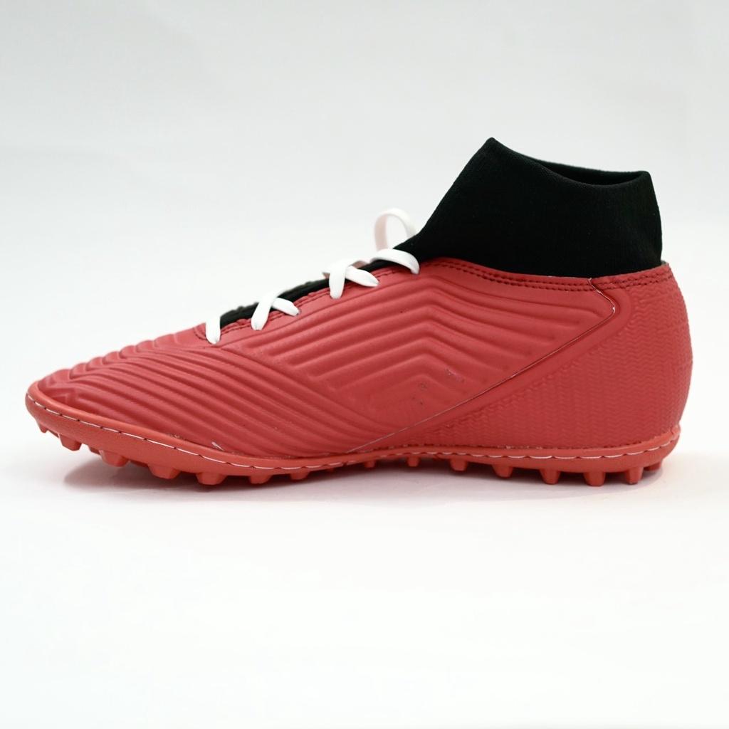 Giày đá bóng nam cỏ nhân tạo MTC 3 sọc Đỏ cao cổ chính hãng