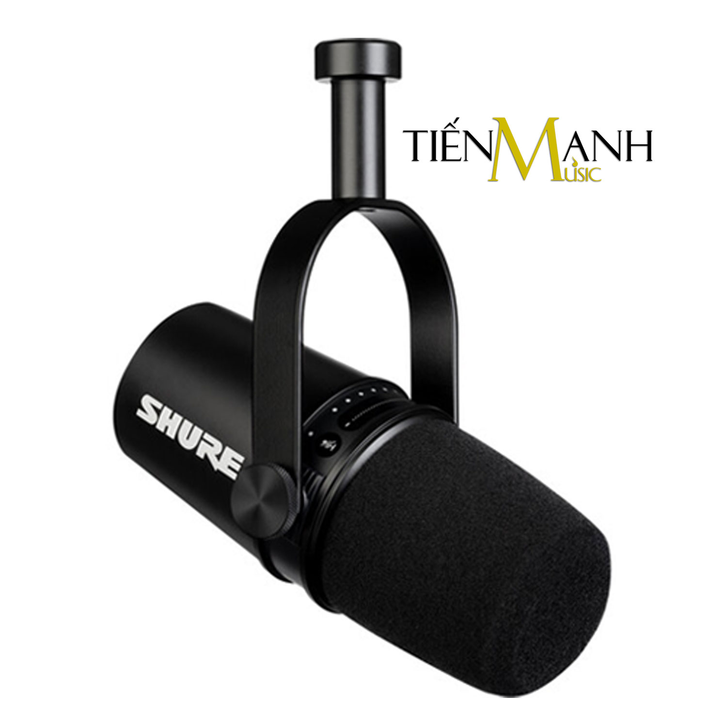 Micro Shure MV7-K (Đen) - Cổng USB &amp; XLR Livestream Podcast Mic Thu Âm Phòng Thu MV7K Studio Microphone Biểu Diễn Chuyên Nghiệp MV7 Hàng Chính Hãng - Kèm Móng Gẩy DreamMaker