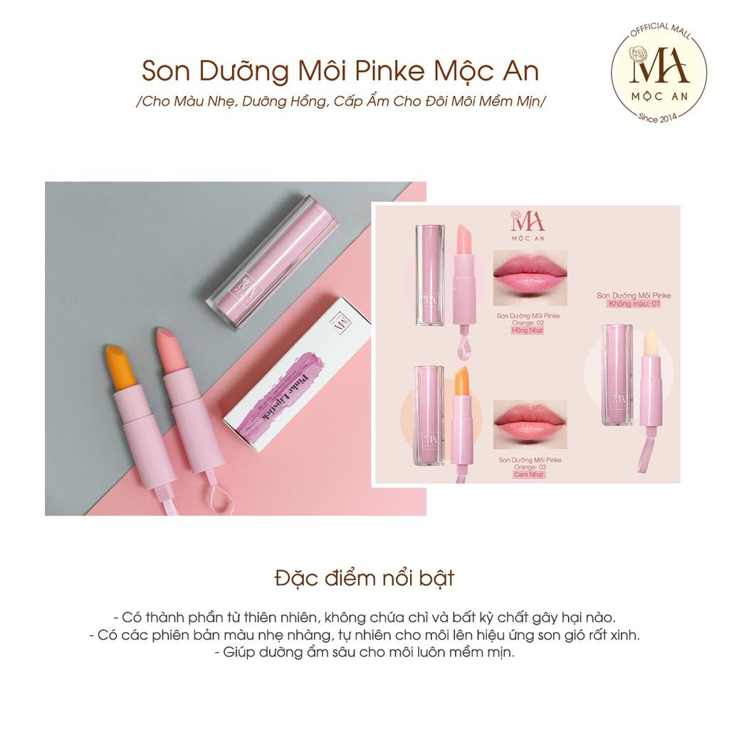 Son Dưỡng Môi Pinke Mộc An Cho Màu Nhẹ, Dưỡng Hồng, Cấp Ẩm Cho Đôi Môi Mềm Mịn 4g