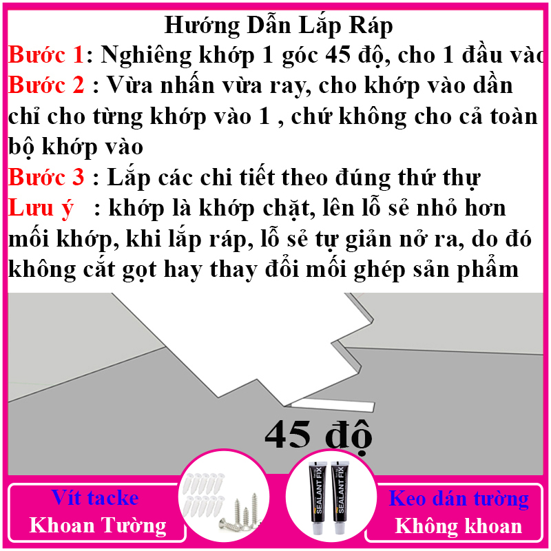 Kệ treo tường trang trí không cần khoan, chất liệu gỗ Pitech cao cấp màu trắng, đặt bình hoa, siêu cute, siêu dễ thương - C17