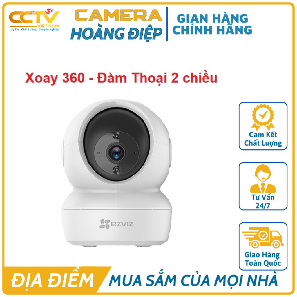 Camera Wifi C6N 2MP 1080P / 4MP 2K Siêu Net - Xoay 360, Loa 2 Chiều