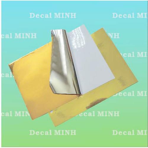 Decal xi vàng gương