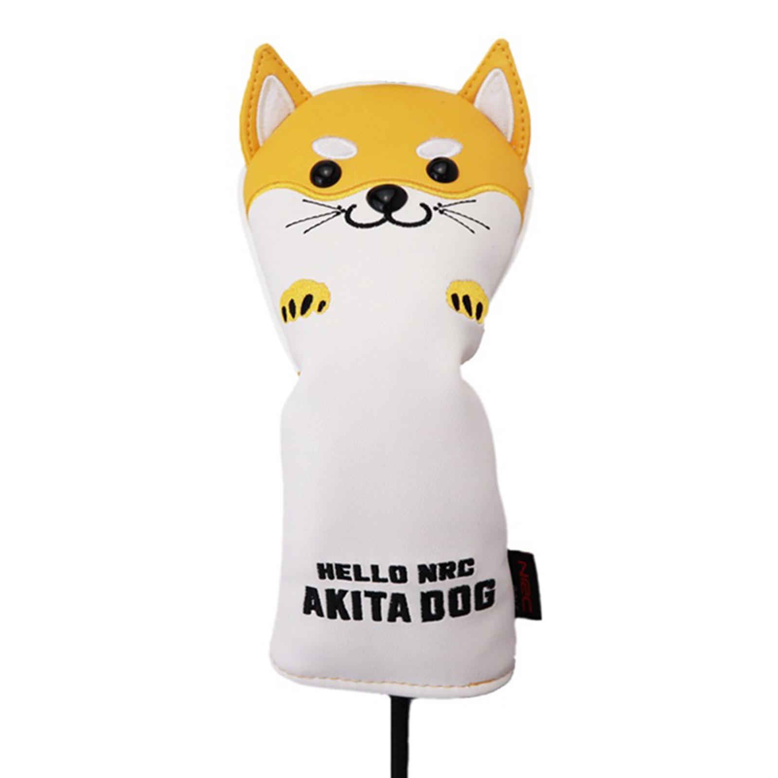 2pcs Durable Golf Driver Head Cover Woods +UT  Cute  Inu