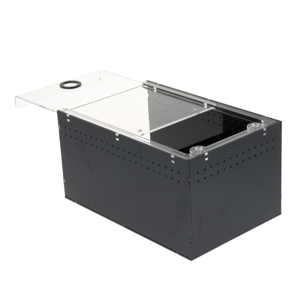 Acrylic Transparent Pet Reptiles Box Breeding Tanks Container For Lizard Chameleon Spider Snake 23 x 15 x 12cm