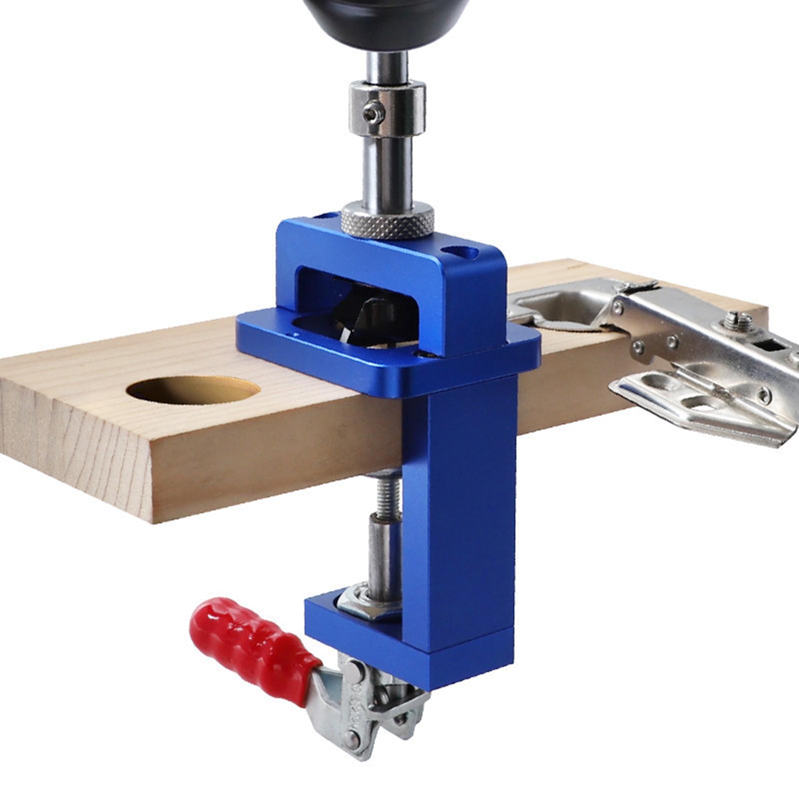 35mm Concealed Hinge Jig with Clamp Drill Bit Drilling Guide Hole Punch Locator Kit Woodworking Cabinet Door Installation Tools