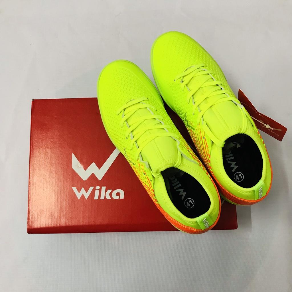 Mẫu giày bóng đá chính hãng cao cấp dành cho ae sân phủi Wika Flash xanh chuối cao cấp 2022