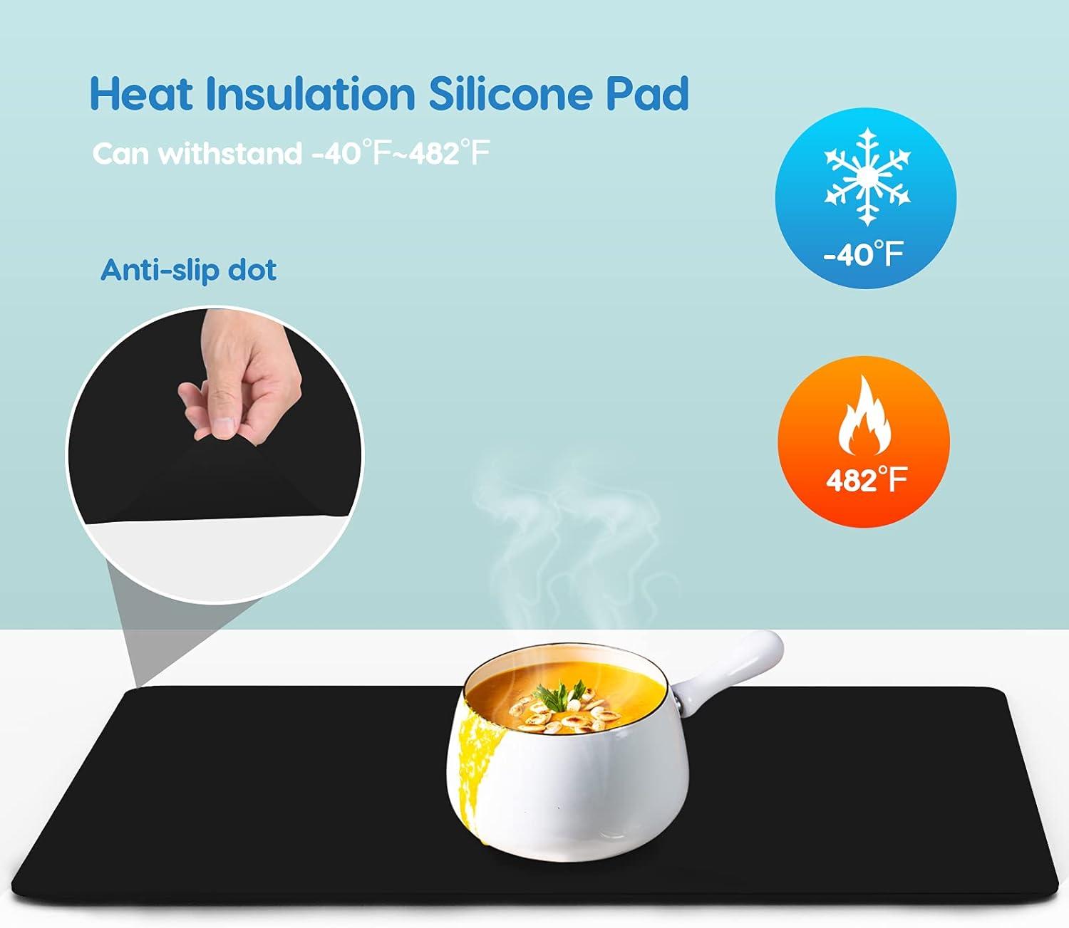 Pad silicone quá khổ đa năng silicon pad chống nóng không thấm nước chống trượt màu đen