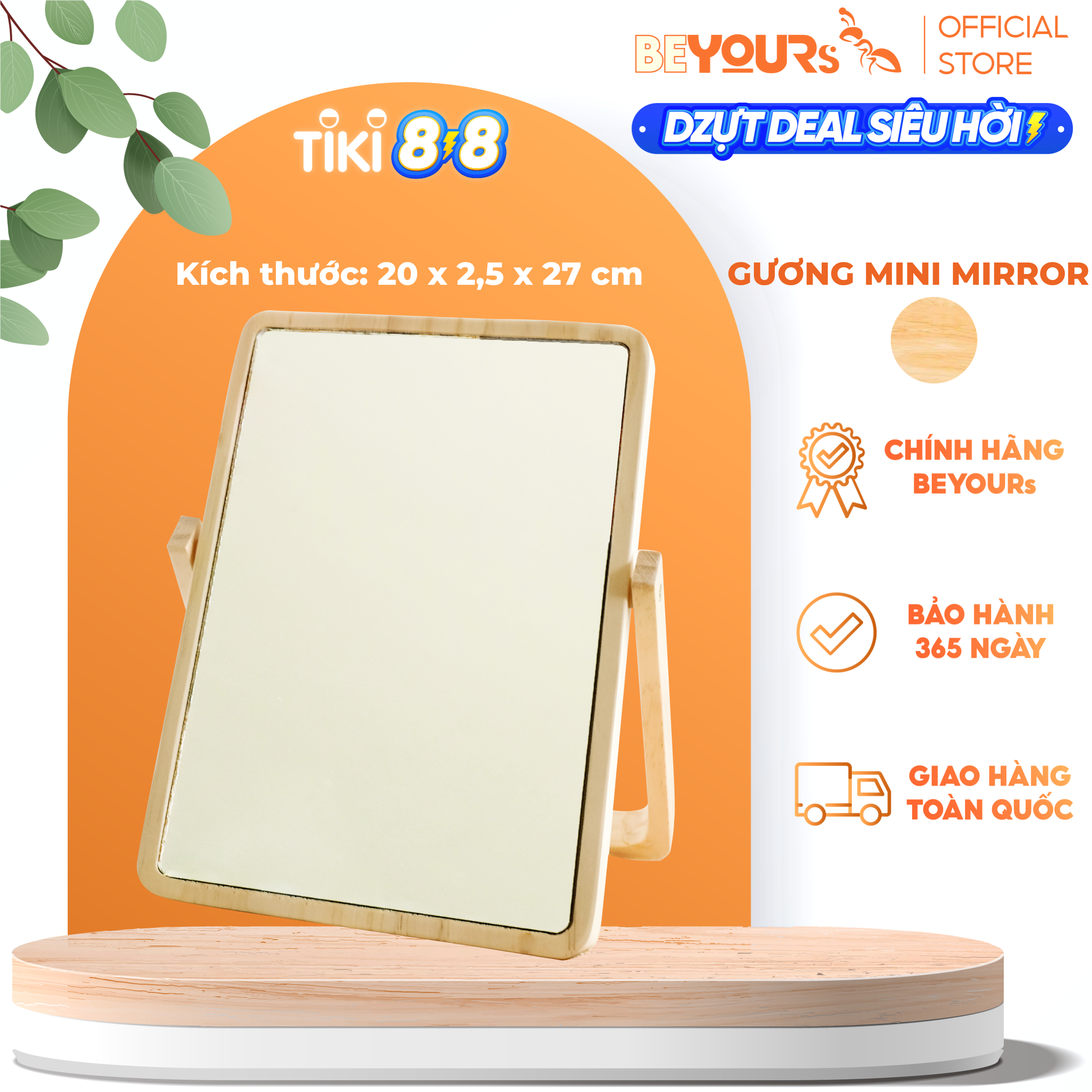 Gương Soi Để Bàn Trang Điểm Gỗ BEYOURs MiniMirror Đẹp Nội Thất Decor Phòng Ngủ