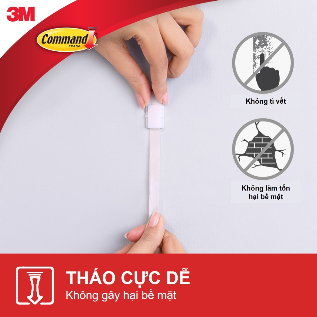 Bộ 6 Móc dán tường Command 3M cỡ vừa chịu lực 1.3kg - Gói ưu đãi, độ bền cao, bám cực chắc, tháo cực dễ, không khoan đục, không bong tróc, không gây hại bề mặt 17101 - 6VP