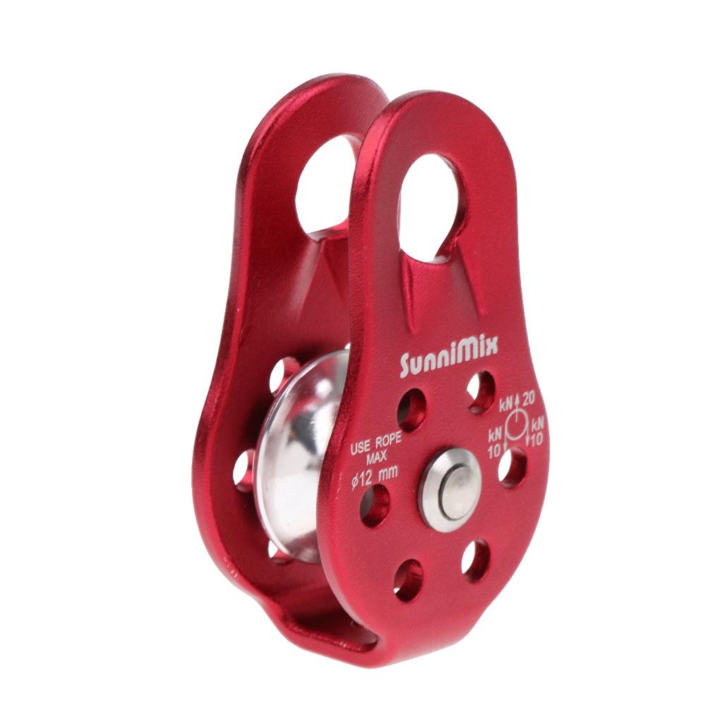 General Purpose Fixed Side Single Climbing Pulley for 8-12mm Rope