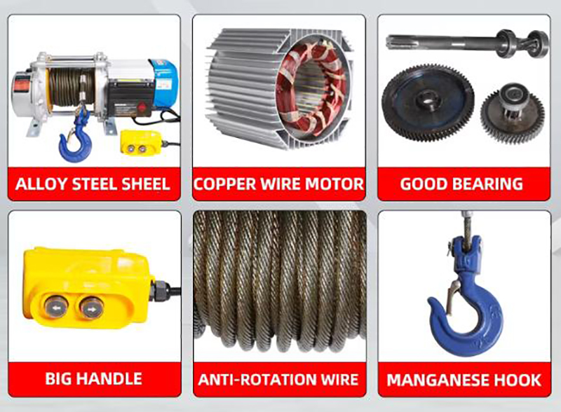 Tời điện đa năng nâng hạ vỏ nhôm ABG CD-K1 sử dụng nhiều trong công nghiệp, xây dựng