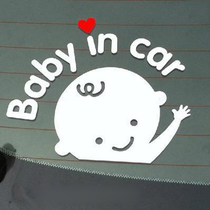 Decal {Baby in car} dán xe hơi (ô tô)