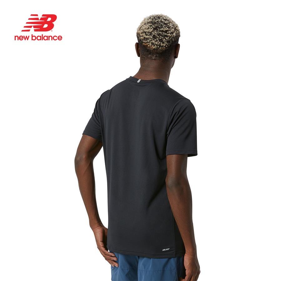 Áo thun thể thao nam New Balance APP RUNNING T-SHIRT M BLACK - MT11205BK (form quốc tế