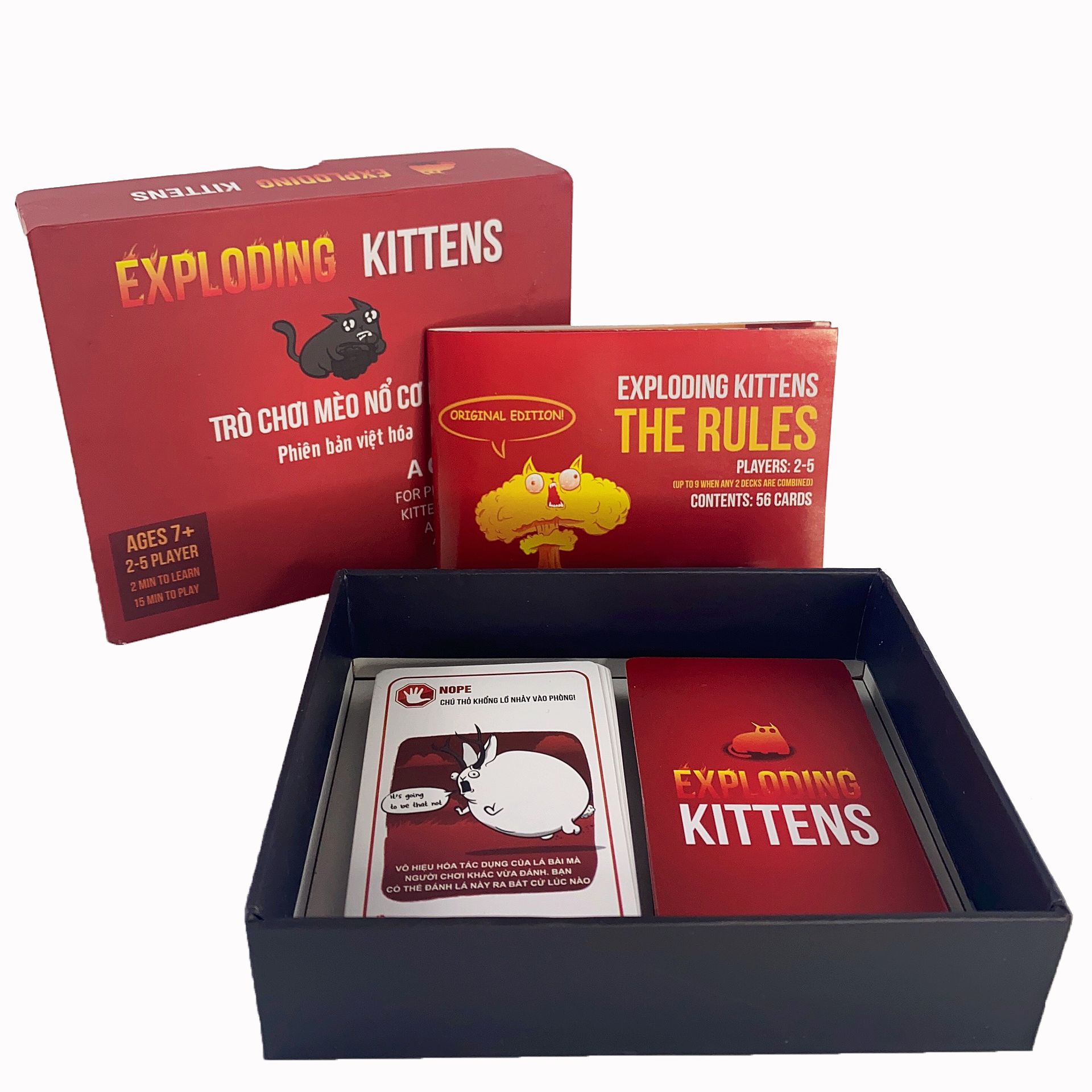 Combo Mèo Nổ Exploding Kittens và đầy đủ 6 bản mèo nổ mở rộng Việt Hóa 155 lá