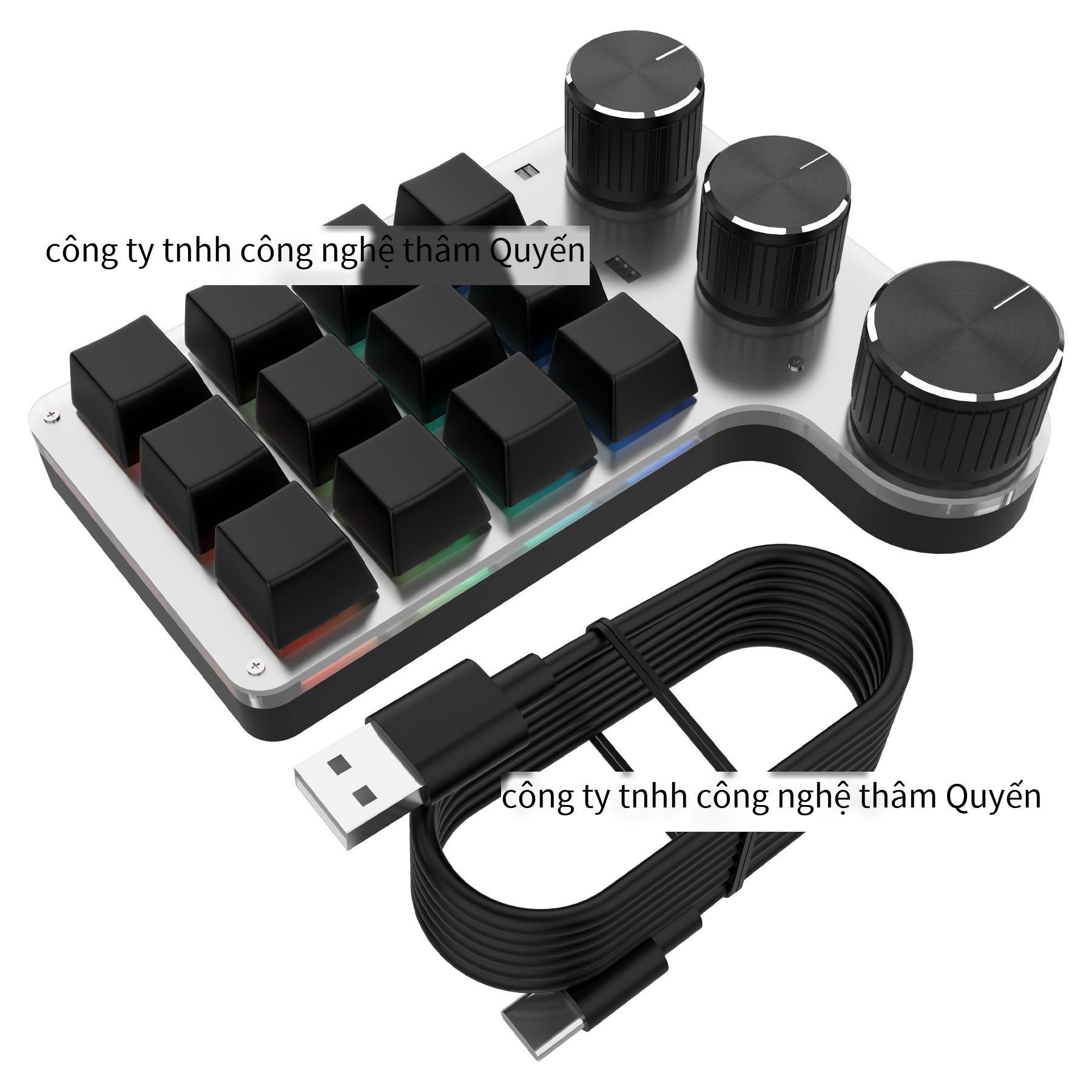 Giá thấp nhất 12 phím Bluetooth có dây tùy chỉnh lập trình vẽ bàn phím nhỏ gọn phím tắt sao chép dính điều chế âm lượng một phím