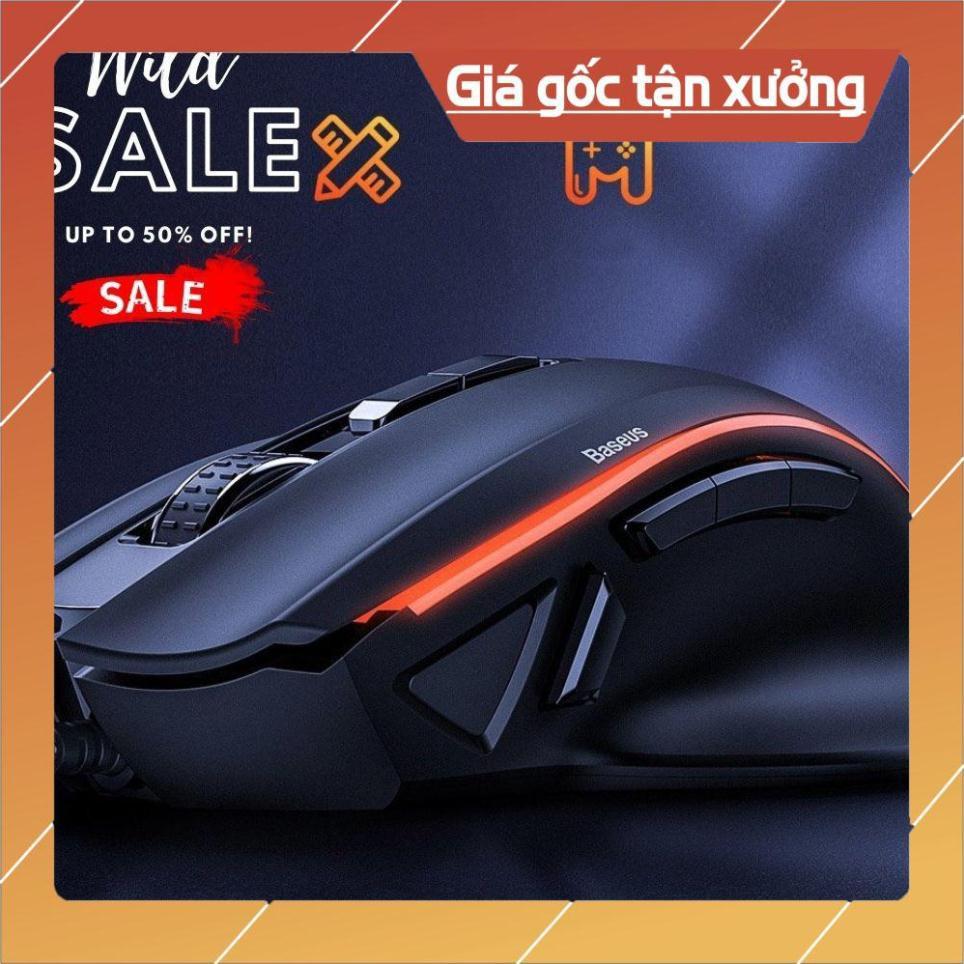 CHUỘT GAMING CAO CẤP XỊN PUBG MOBILE BASEUS GM01 DPI khủng 6400, ĐỘ BỀN 5 TRIỆU CLICK, 9 PHÍM ĐIỀU HƯỚNG - HÀNG CHÍNH HÃNG