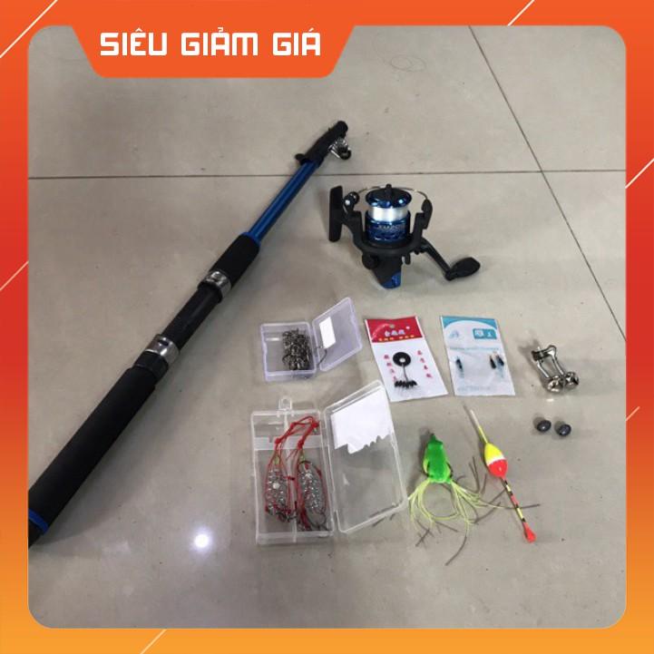 ( có video)-BỘ CẦN CÂU 2M1 KÈM 10 MÓN PHỤ KIỆN (rẻ vô địch) - ĐỒ CÂU NGỌC HẢI