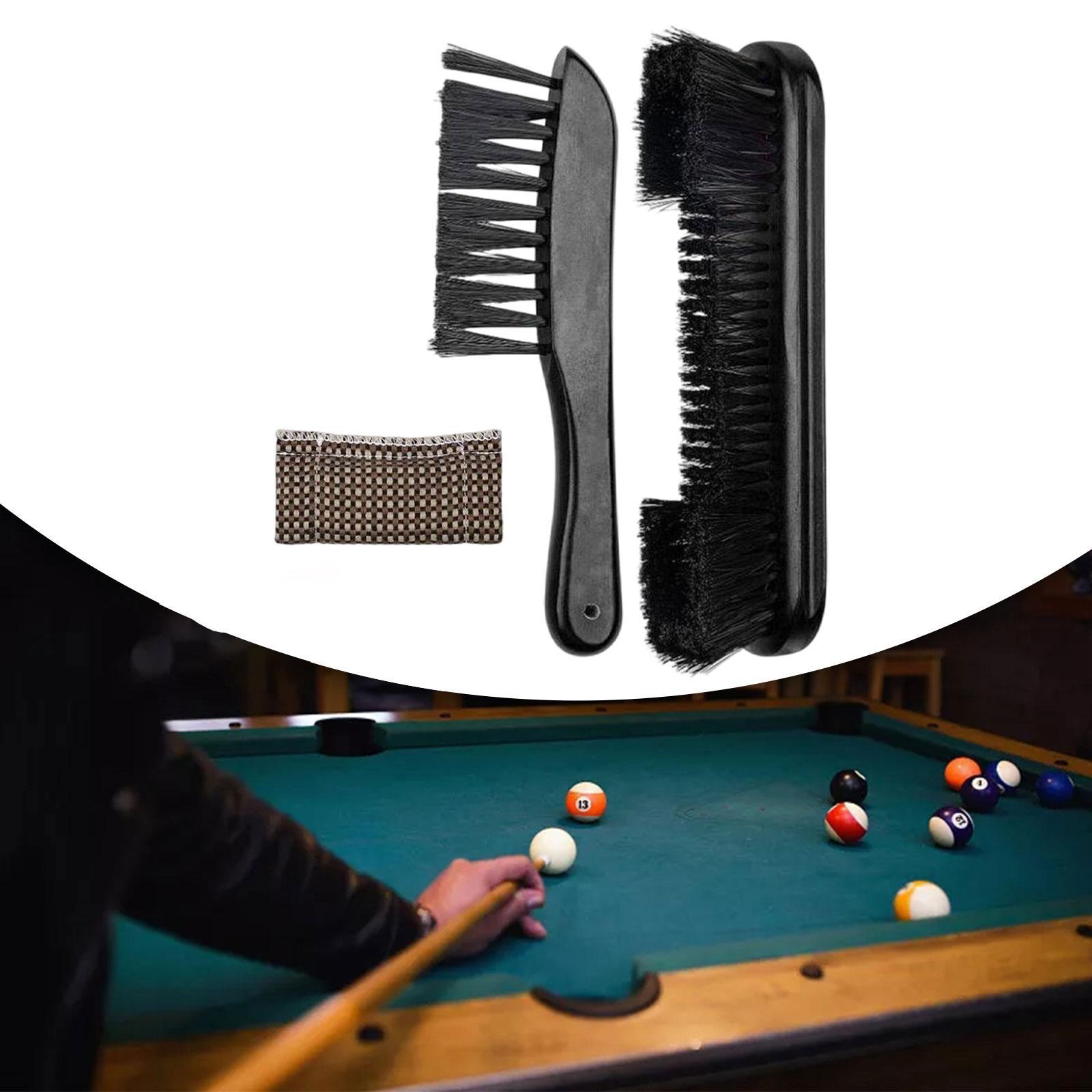 Pool Table Brush Set, Billiards Table Brush Pool Snooker, Portable Cleaning Tool Wood Handle, Nylon Brush for Indoor Outdoor Billiard Accessory