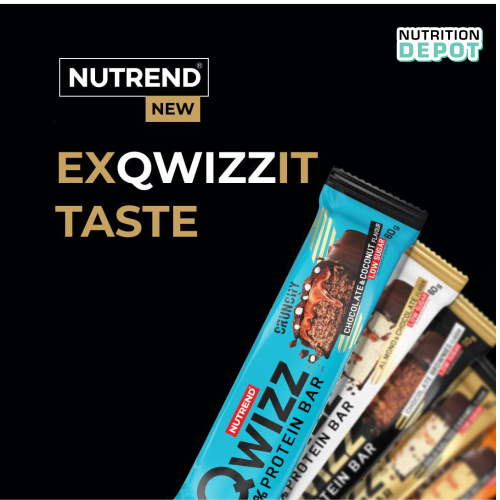 Protein Bar cao cấp Nutrend Qwizz, bổ sung dinh dưỡng (Hộp 12 thanh x 60g) - Nutrition Depot Vietnam