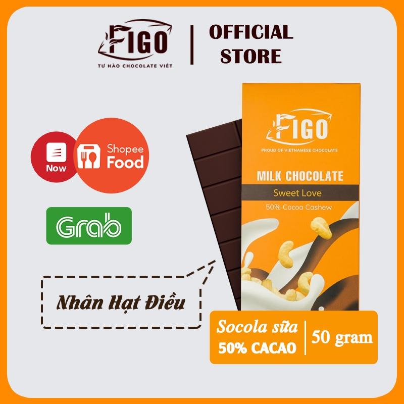3 HỘP Socola Sữa MIX đủ vị FIGO siêu ngon, ĂN LÀ NGHIỀN| Milk Chocolate 50% Cacao 50gr