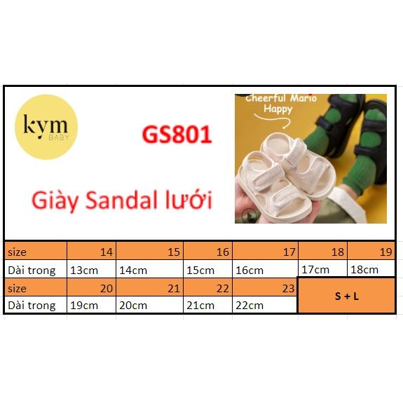 Giày sandals Lưới cực nhẹ và thông thoáng cho bé G801