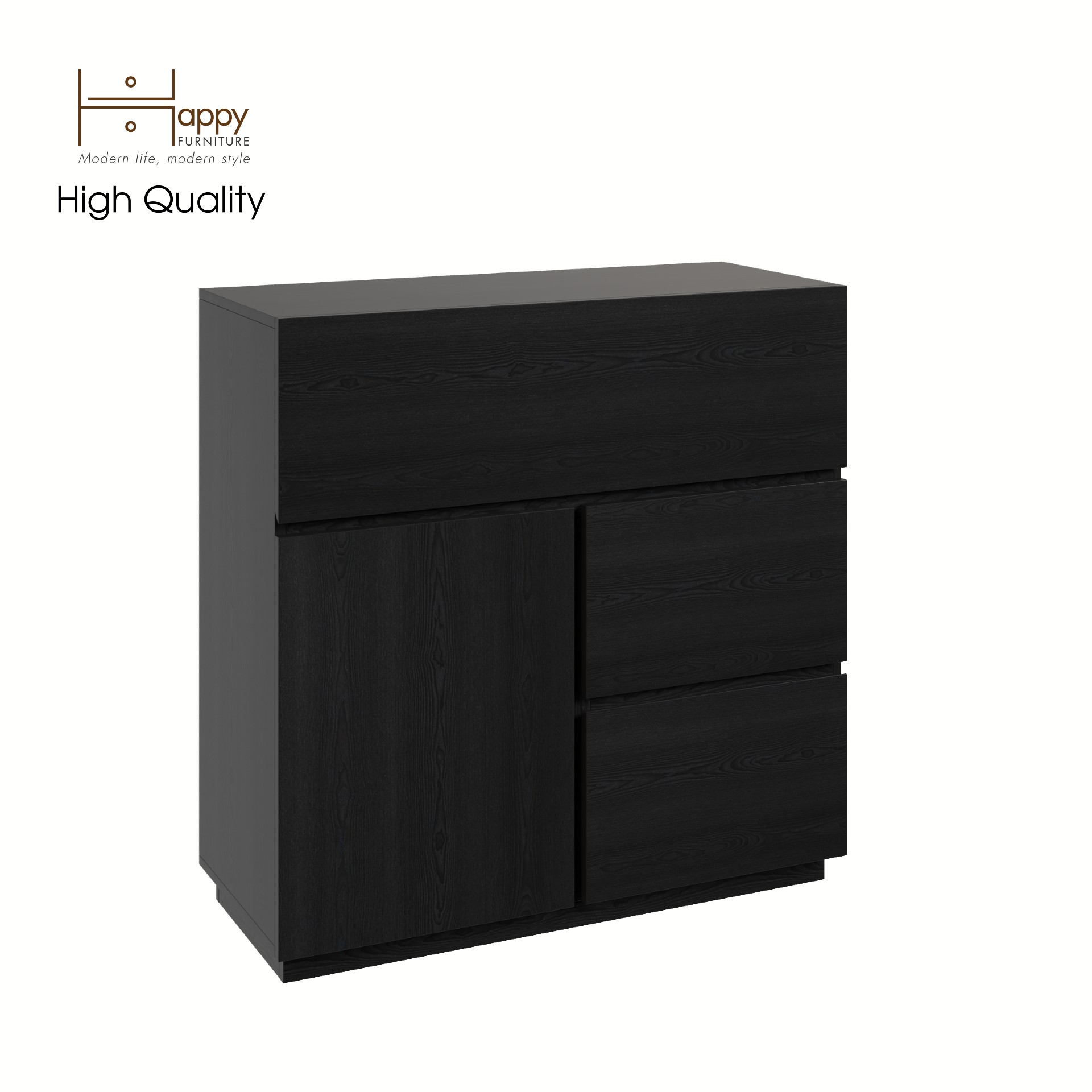 [Happy Home Furniture] MACRO, Tủ đựng đồ 1 cánh mở - 3 ngăn kéo , 100cm x 40cm x100cm ( DxRxC), THK_041