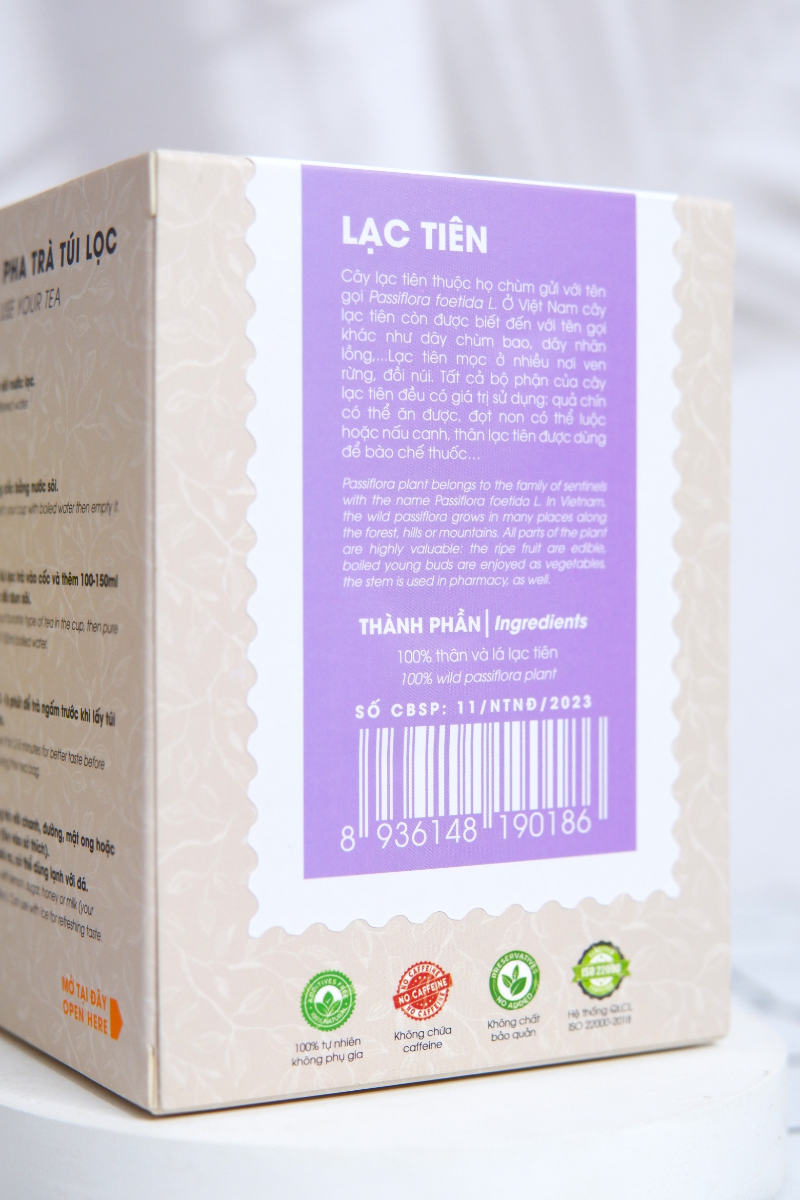 Trà Lạc Tiên Túi Lọc - Tropic Farm - Hộp 40g - Giúp an thần, dễ ngủ, điều hòa khí huyết