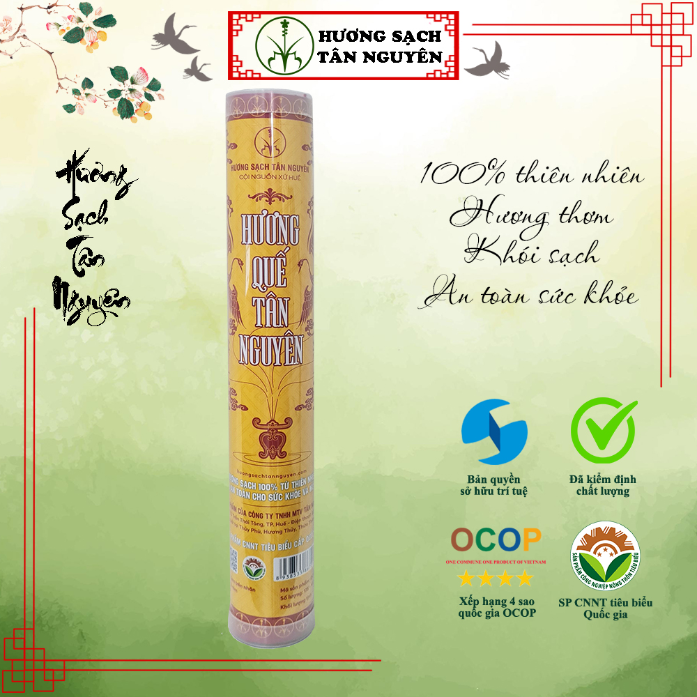 Hương Quế ống 170 que - Nhang Sạch Tân Nguyên không hóa chất, không hương liệu - Q170C