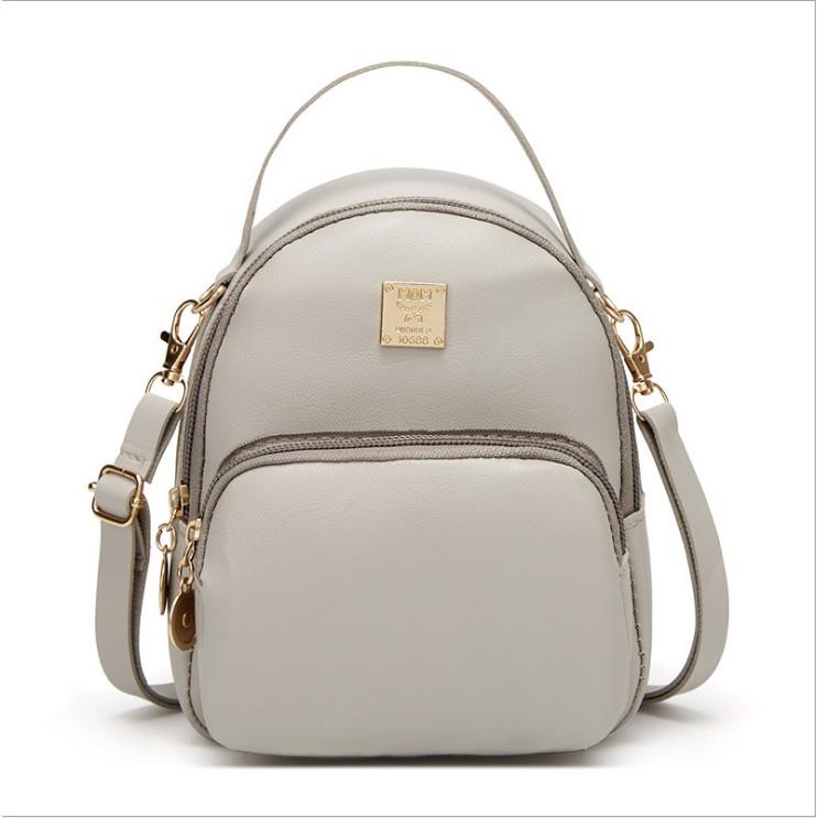 Balo Mini Trơn Màu Xám