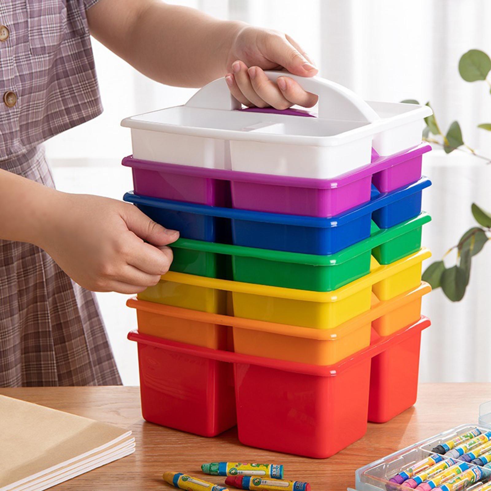 Desktop Caddy with Compartments Bin, Craft Organizer Case, Classroom Caddy