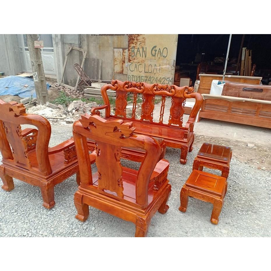bộ bàn ghế phòng khách quốc đào gỗ xoan ta tay 10