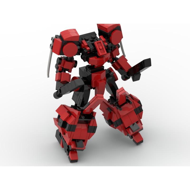 Đồ chơi lắp ráp Robot mech moc Steel Red