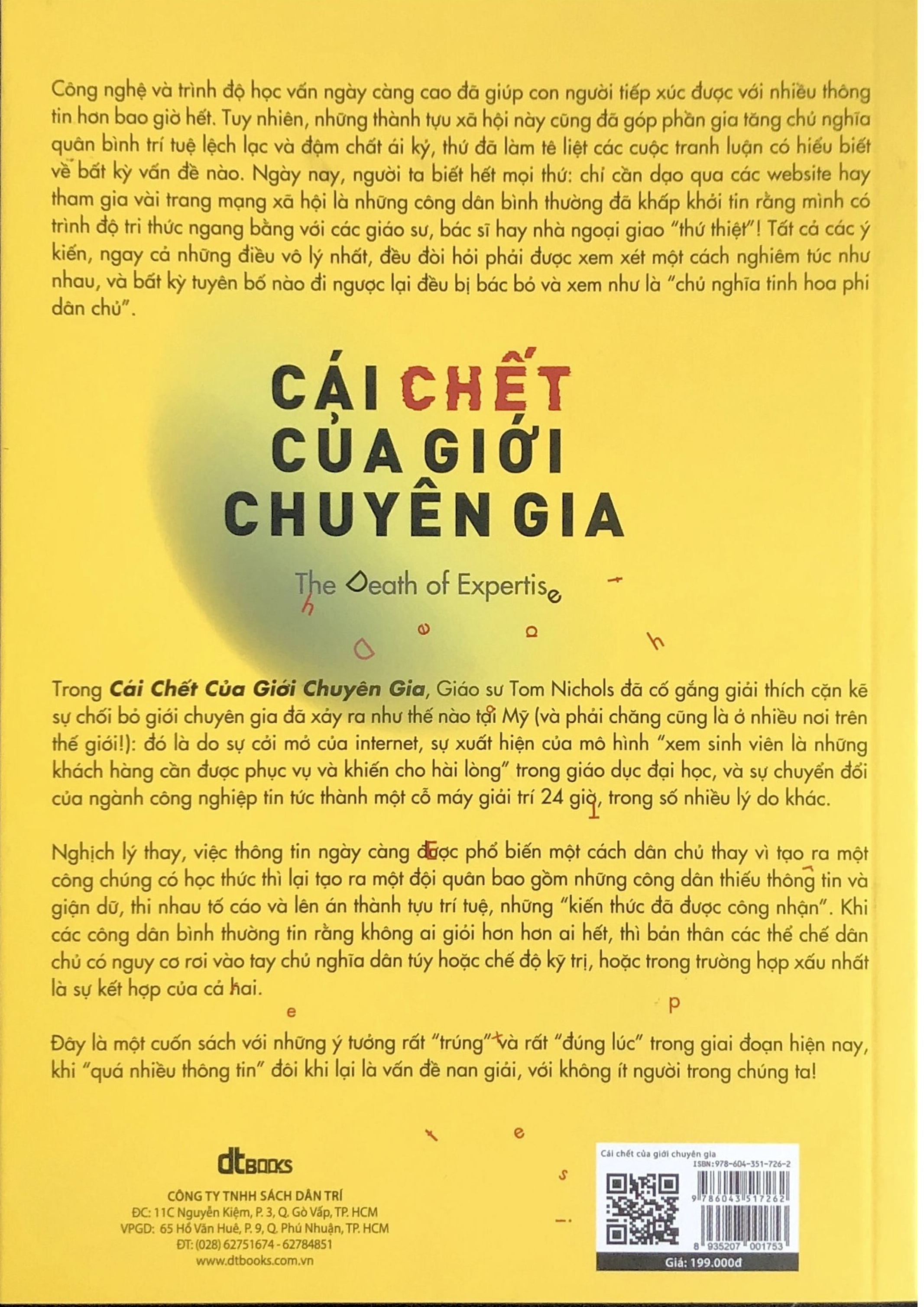 Cái chết của giới chuyên gia (Tom Nichols)