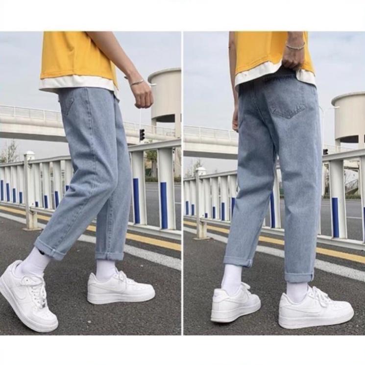 Quần Jean Baggy Nam ống Suông Rộng vải jeans bò cam kết không phai màuTR01 hot trend 2022