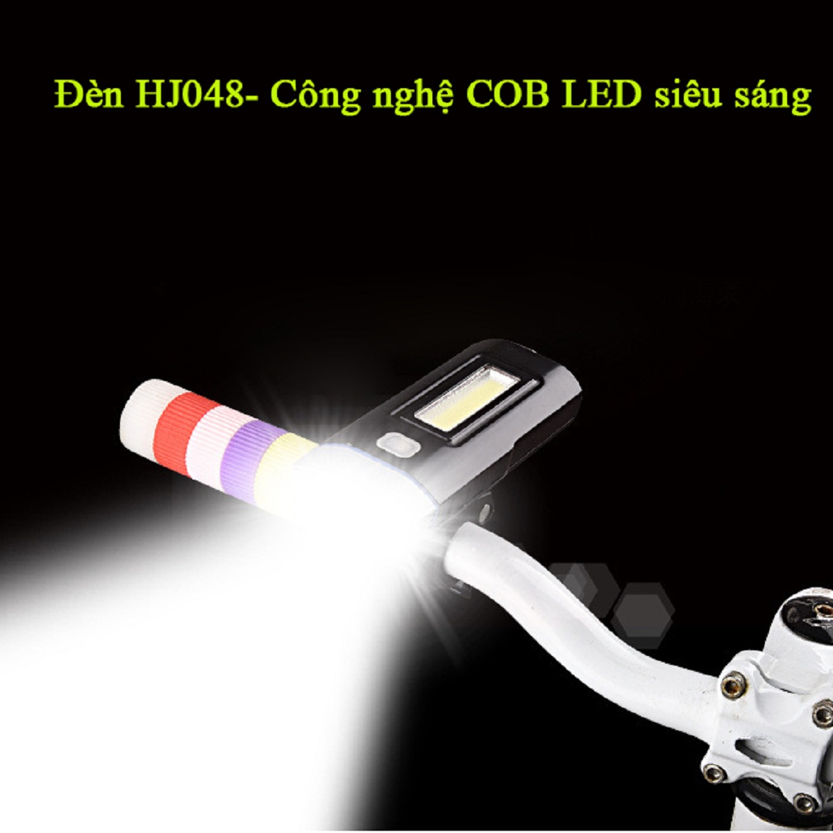 Đèn Pha Xe Đạp Đa Năng Hàng Chính Hãng MPEDA HJ048 | Đèn 2 LED Siêu Sáng Cree T6, Độ Sáng 1000 Lumens | Pin Kết Hợp Sạc Dự Phòng Điện Thoại 4000 mah | Đèn Làm Việc COB LED Thời Gian Sáng Tối Đa Trên 8 Giờ. Màu Đen/ Viền Cam