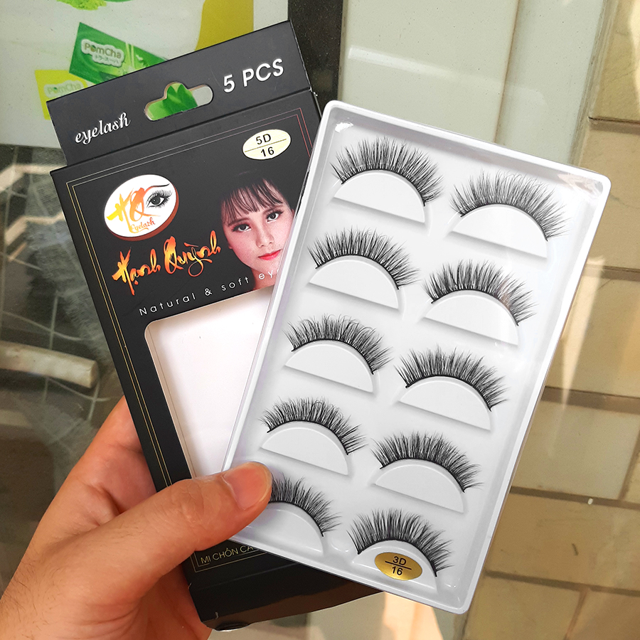 5 cặp lông mi giả tự nhiên và cong Natural &amp; Soft Eyelash (số 16)