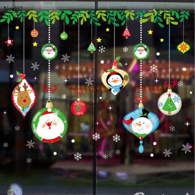 Decal NOEL02 – Lá Và Dây Treo Noel